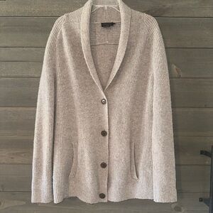Pendleton Taupe Knit Wool Cardigan Sweater